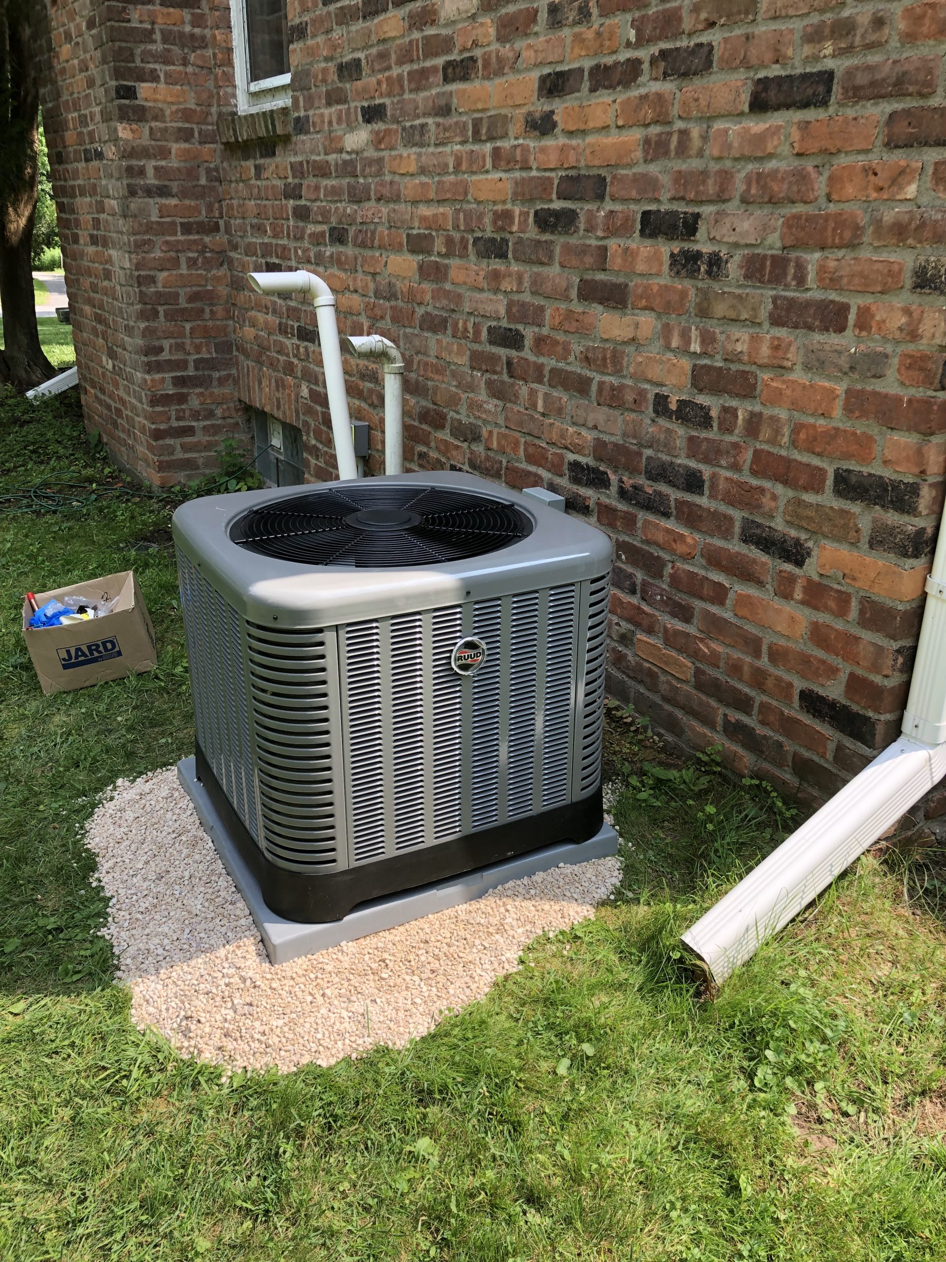 New Ruud air conditioning installation